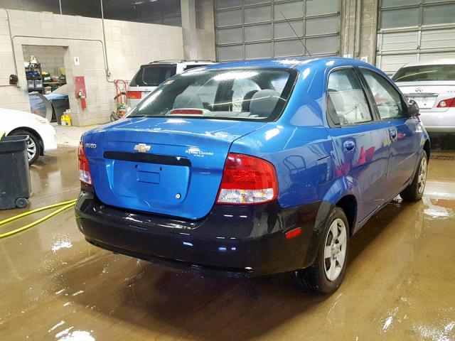KL1TD52655B427841 - 2005 CHEVROLET AVEO BASE ლურჯი ფოტო 4