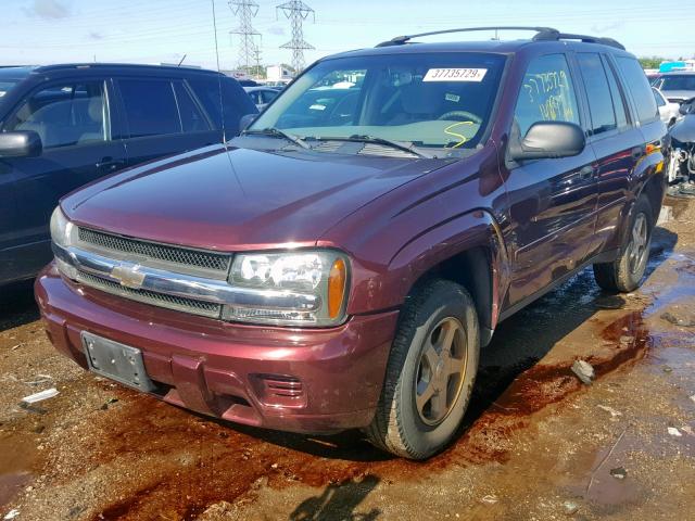 1GNDT13SX62256646 - 2006 CHEVROLET TRAILBLAZE BURGUNDY photo 2