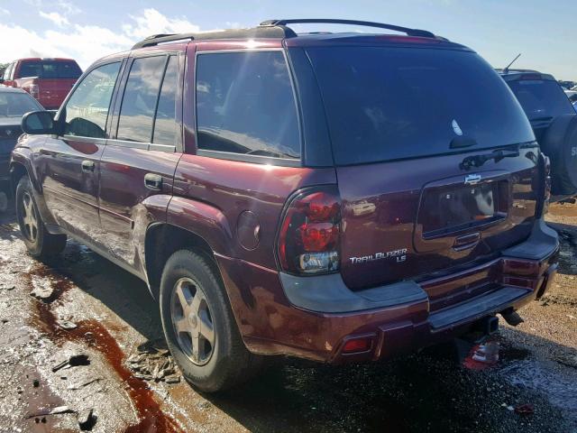 1GNDT13SX62256646 - 2006 CHEVROLET TRAILBLAZE BURGUNDY photo 3