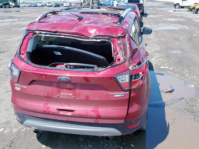 1FMCU9J92HUA38154 - 2017 FORD ESCAPE TIT RED photo 9