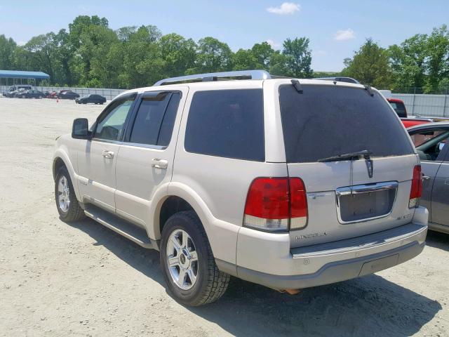 5LMEU68H15ZJ27486 - 2005 LINCOLN AVIATOR TAN photo 3