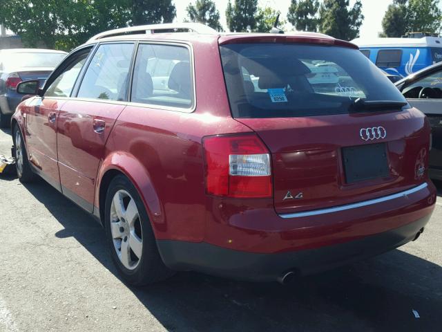 WAUVT58E33A170102 - 2003 AUDI A4 3.0 AVA RED photo 3