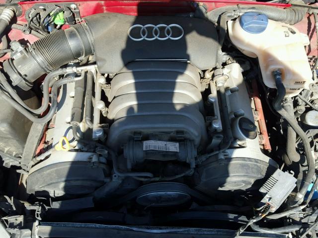 WAUVT58E33A170102 - 2003 AUDI A4 3.0 AVA RED photo 7