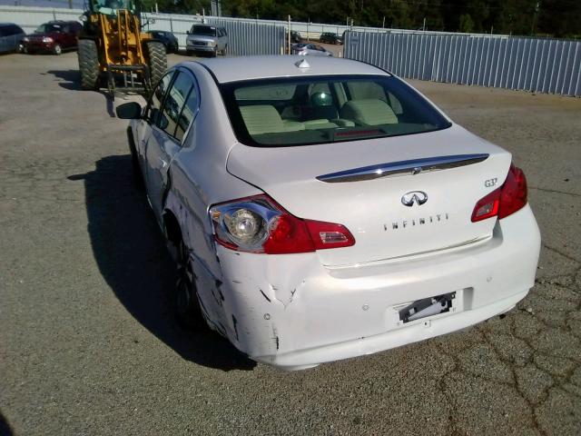 JN1CV6AP4CM936409 - 2012 INFINITI G37 BASE WHITE photo 3