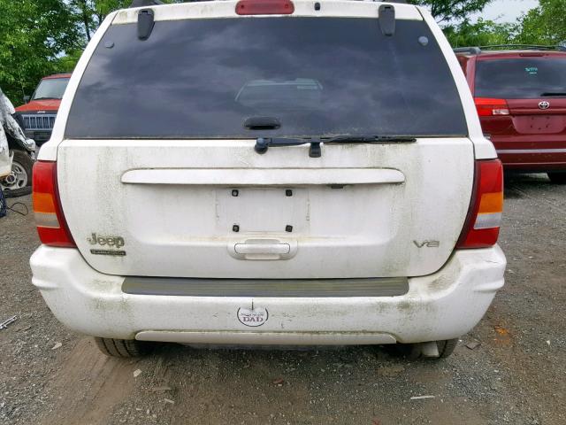 1J4GW58N03C526992 - 2003 JEEP GRAND CHER WHITE photo 9