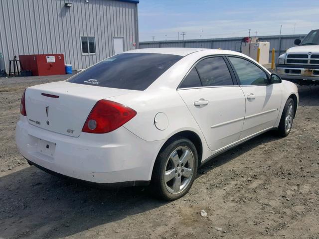 1G2ZH58NX74243402 - 2007 PONTIAC G6 GT WHITE photo 4