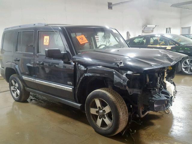 1J8HG48K46C280209 - 2006 JEEP COMMANDER BLACK photo 1