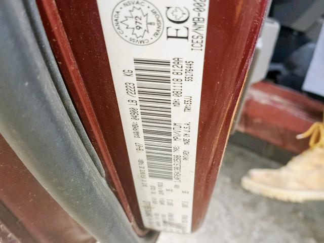 1J4FA54138L512508 - 2008 JEEP WRANGLER S RED photo 10