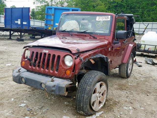 1J4FA54138L512508 - 2008 JEEP WRANGLER S RED photo 2