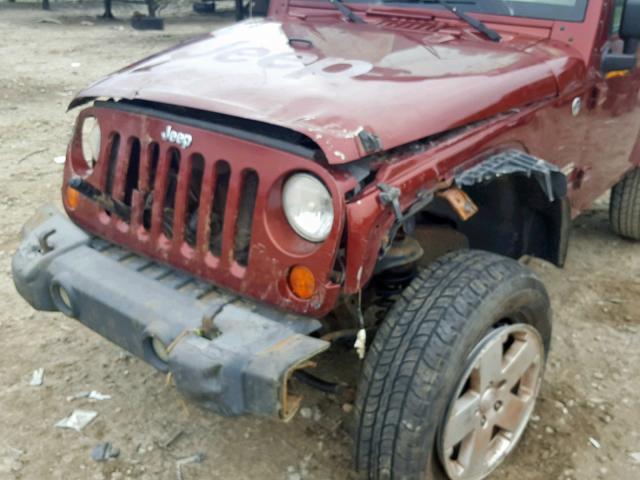 1J4FA54138L512508 - 2008 JEEP WRANGLER S RED photo 9