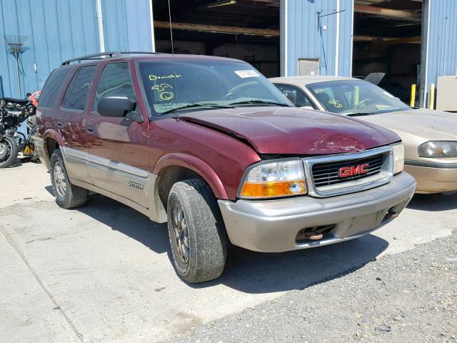 1GKDT13W812211794 - 2001 GMC JIMMY BURGUNDY photo 1