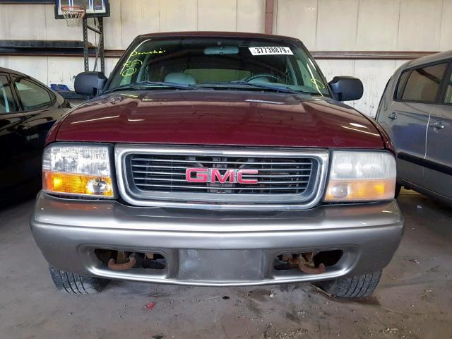 1GKDT13W812211794 - 2001 GMC JIMMY BURGUNDY photo 10