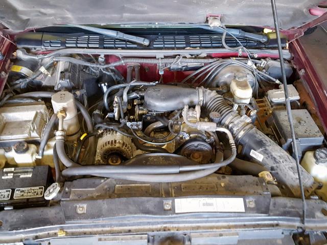 1GKDT13W812211794 - 2001 GMC JIMMY BURGUNDY photo 7