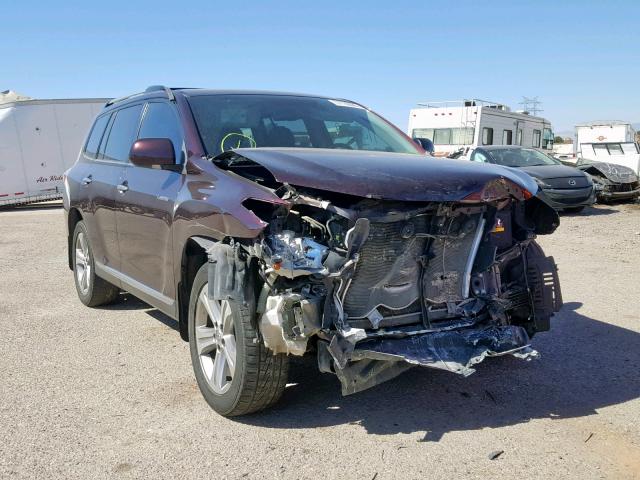 5TDDK3EH6BS071327 - 2011 TOYOTA HIGHLANDER BURGUNDY photo 1