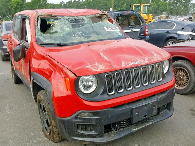 ZACCJBAT8GPE07518 - 2016 JEEP RENEGADE S 红色 照片 1