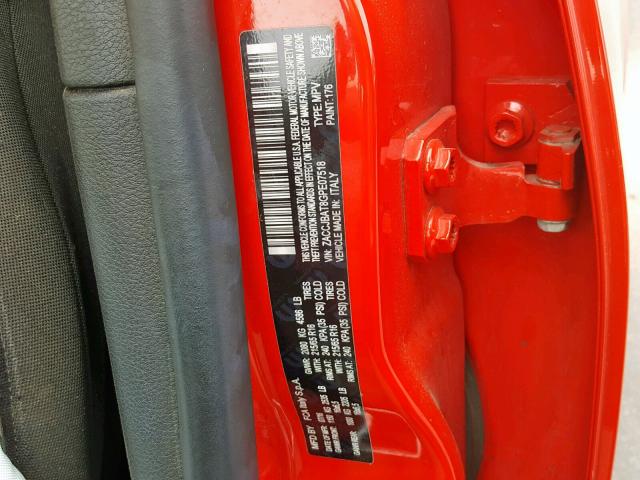 ZACCJBAT8GPE07518 - 2016 JEEP RENEGADE S 红色 照片 10