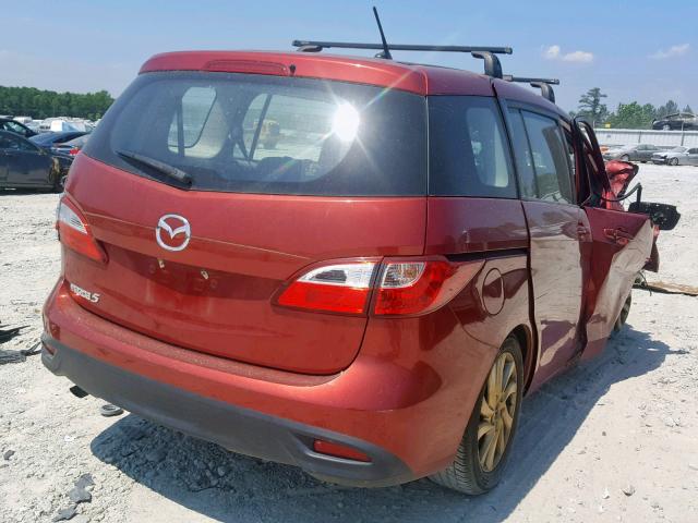 JM1CW2BL2E0169152 - 2014 MAZDA 5 SPORT RED photo 4