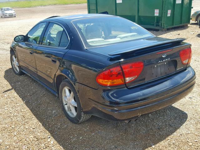 1G3NL52E92C116267 - 2002 OLDSMOBILE ALERO GL BLACK photo 3