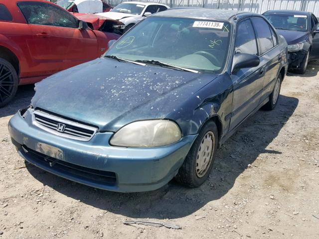 2HGEJ6525VH512082 - 1997 HONDA CIVIC DX GREEN photo 2