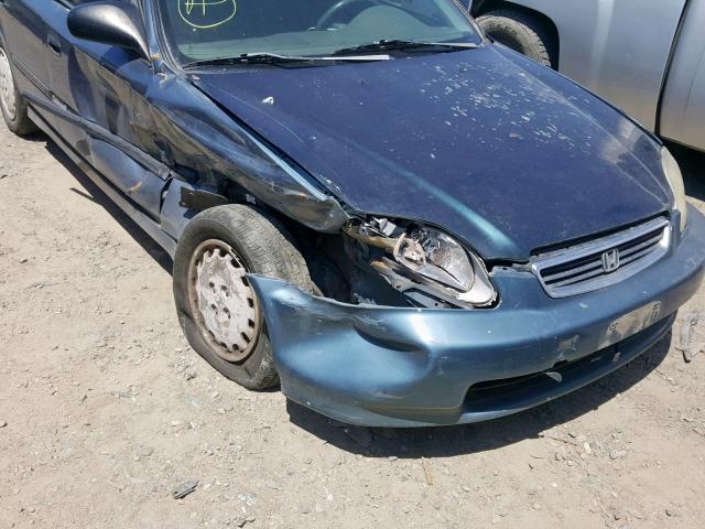 2HGEJ6525VH512082 - 1997 HONDA CIVIC DX GREEN photo 9