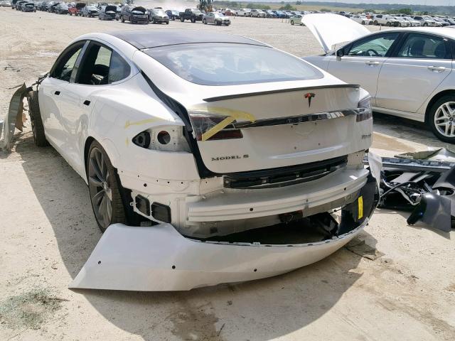 5YJSA1E45HF229665 - 2017 TESLA MODEL S WHITE photo 3