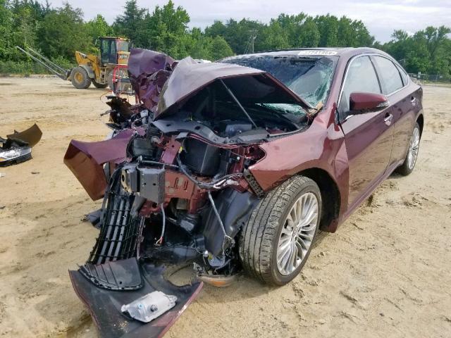 4T1BK1EB1GU197035 - 2016 TOYOTA AVALON XLE RED photo 2