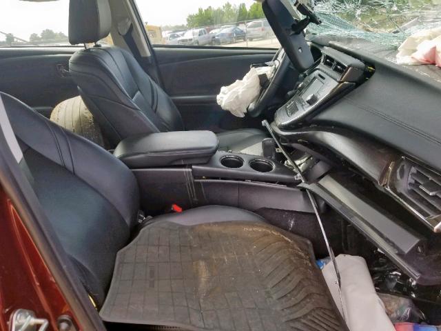 4T1BK1EB1GU197035 - 2016 TOYOTA AVALON XLE RED photo 5