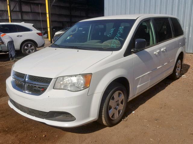 2C4RDGBG0CR407647 - 2012 DODGE GRAND CARA WHITE photo 2