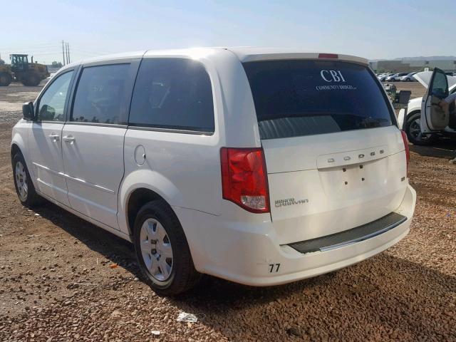 2C4RDGBG0CR407647 - 2012 DODGE GRAND CARA WHITE photo 3