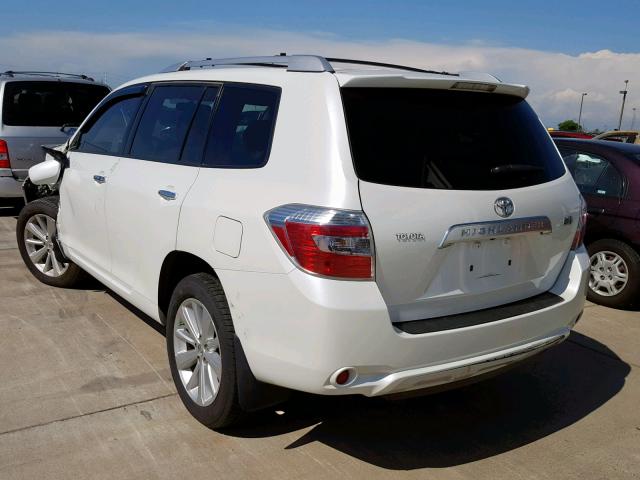 JTEEW41A782006893 - 2008 TOYOTA HIGHLANDER WHITE photo 3