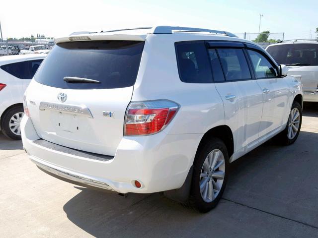 JTEEW41A782006893 - 2008 TOYOTA HIGHLANDER WHITE photo 4