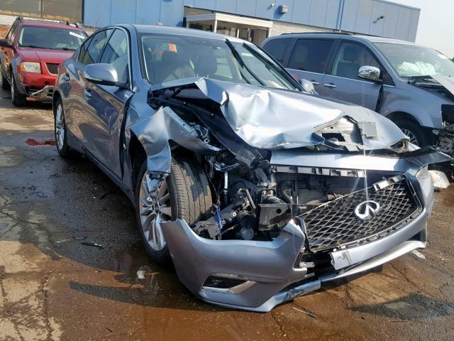 JN1EV7AR8JM435116 - 2018 INFINITI Q50 LUXE BLUE photo 1