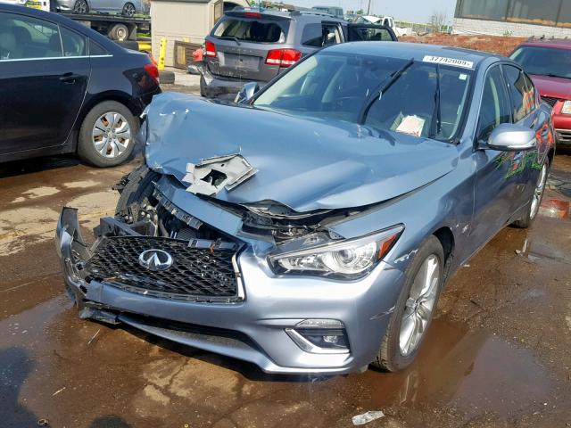 JN1EV7AR8JM435116 - 2018 INFINITI Q50 LUXE BLUE photo 2