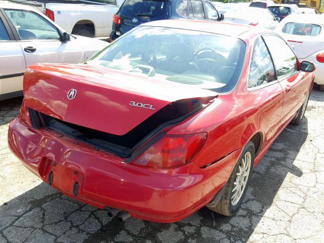 19UYA2259XL005728 - 1999 ACURA 3.0CL RED photo 4