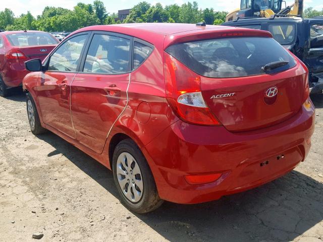 KMHCT5AE8HU301661 - 2017 HYUNDAI ACCENT SE RED photo 3