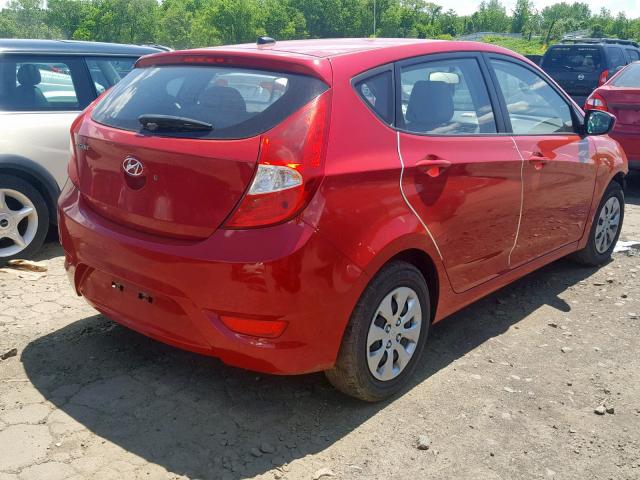 KMHCT5AE8HU301661 - 2017 HYUNDAI ACCENT SE RED photo 4