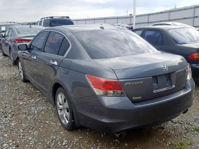 1HGCP36838A020631 - 2008 HONDA ACCORD EXL GRAY photo 3