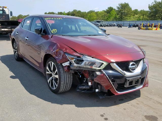 1N4AA6AP8HC379751 - 2017 NISSAN MAXIMA 3.5 BURGUNDY photo 1