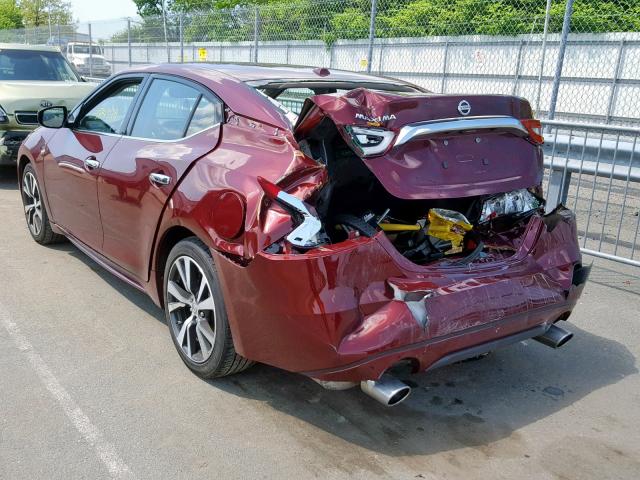 1N4AA6AP8HC379751 - 2017 NISSAN MAXIMA 3.5 BURGUNDY photo 3