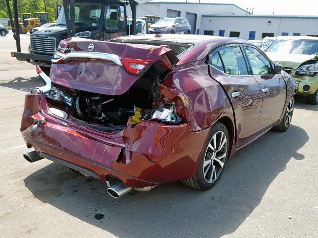 1N4AA6AP8HC379751 - 2017 NISSAN MAXIMA 3.5 BURGUNDY photo 4