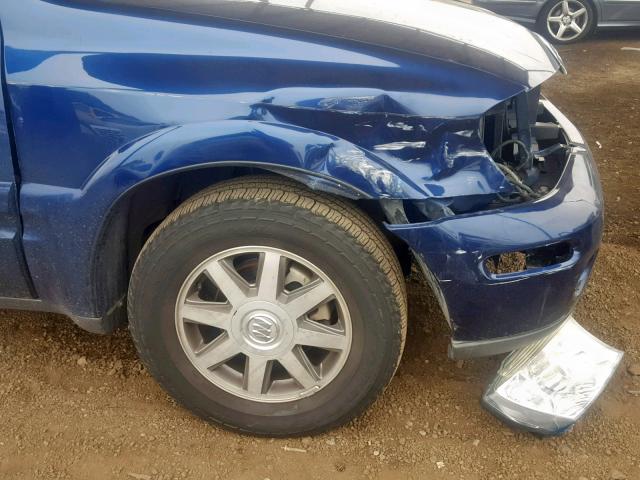 5GADS13S842250547 - 2004 BUICK RAINIER CX BLUE photo 9