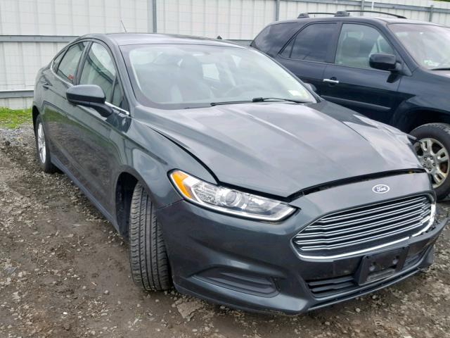 3FA6P0G7XFR122033 - 2015 FORD FUSION S GRAY photo 1