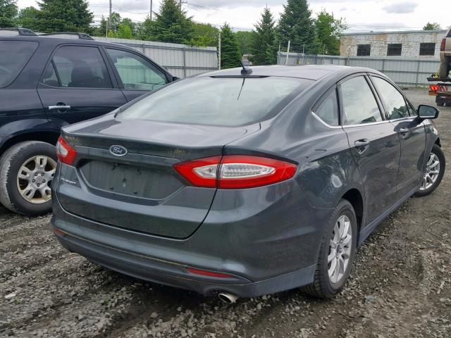 3FA6P0G7XFR122033 - 2015 FORD FUSION S GRAY photo 4