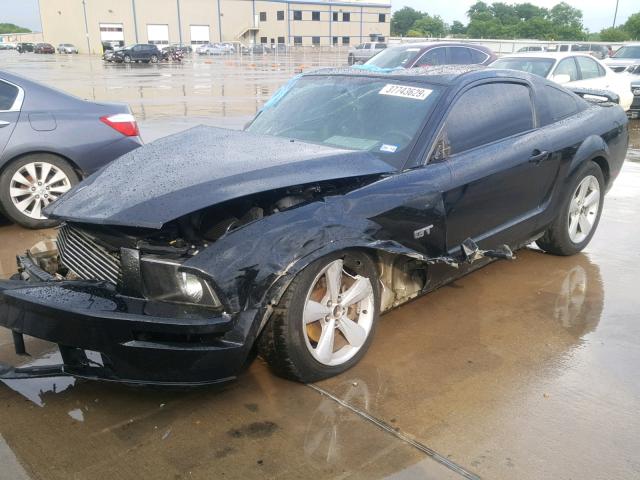 1ZVFT82H975284581 - 2007 FORD MUSTANG GT BLACK photo 2