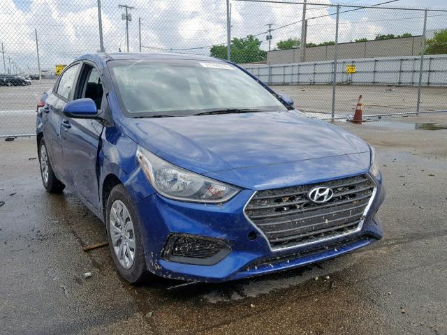 3KPC24A37JE029818 - 2018 HYUNDAI ACCENT SE BLUE photo 1