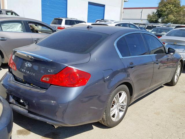 JN1CV6AP7CM933052 - 2012 INFINITI G37 BASE BLUE photo 4