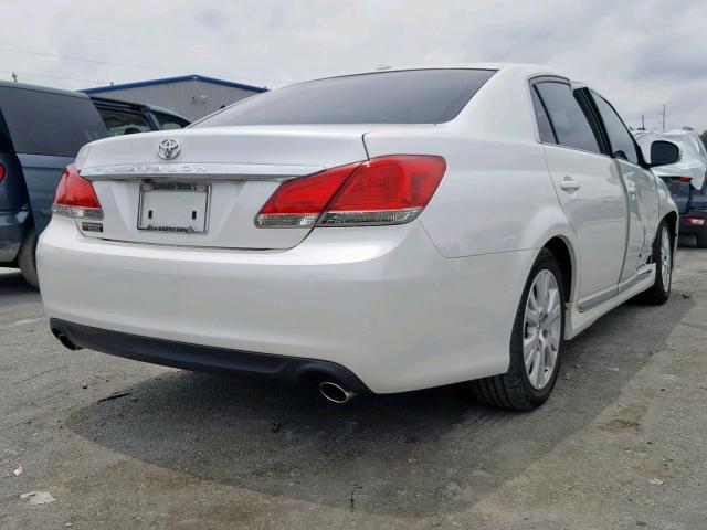 4T1BK3DB8CU466560 - 2012 TOYOTA AVALON BAS WHITE photo 4