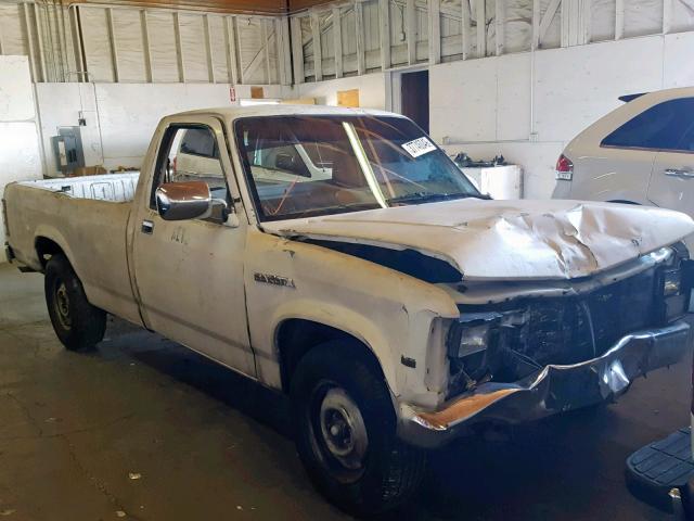 1B7GN14X2JS767142 - 1988 DODGE DAKOTA WHITE photo 1