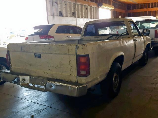 1B7GN14X2JS767142 - 1988 DODGE DAKOTA WHITE photo 4