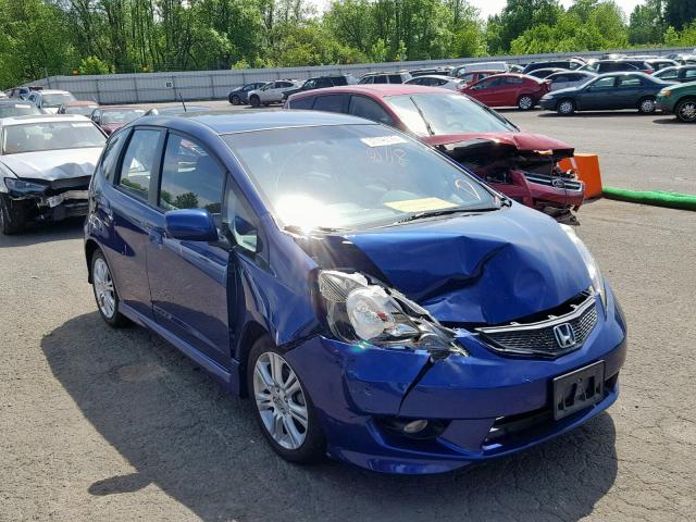 JHMGE88499S013299 - 2009 HONDA FIT SPORT BLUE photo 1